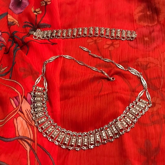 Beautiful Sterling Silver Necklace and Bracelet from Italy! - Picture 2 of 8